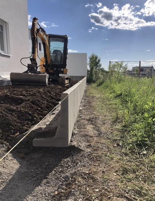 Mini l-ki, mini elka 45cm, mur oporowy, elementy betonowe bruk taras