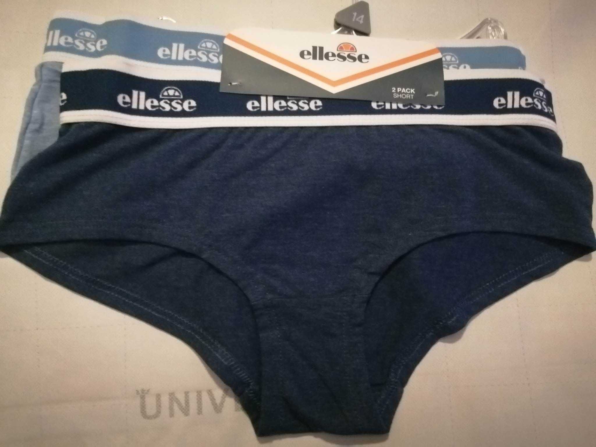 ELLESSE 2 Pack Short 2 x Figi Nowe Majtki Damskie E 42 Oryginalne 100%