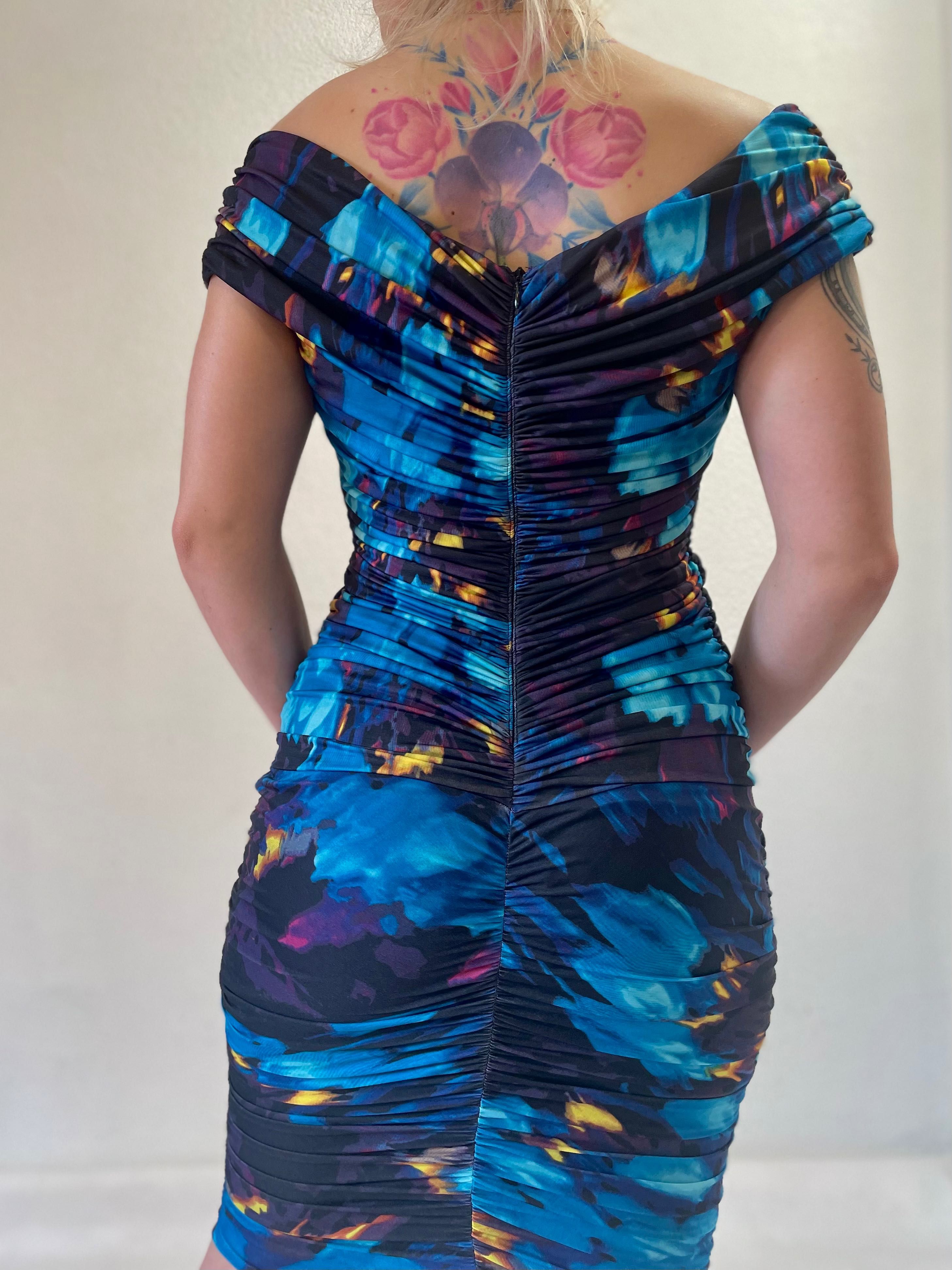 Kaleidoscope suknia sukienka marszczona seksowna S 36