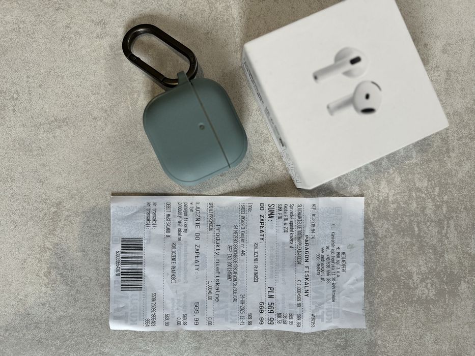 Słuchawki AirPods 4 Gwarancja do 24.09.26