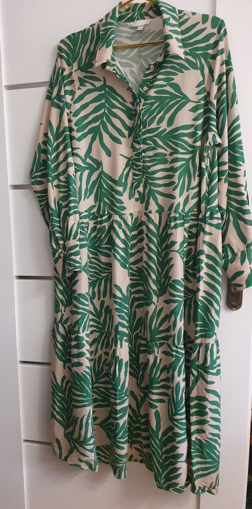 Piękna długa letnia sukienka z bawełny firmy H&M rozm 42-44.