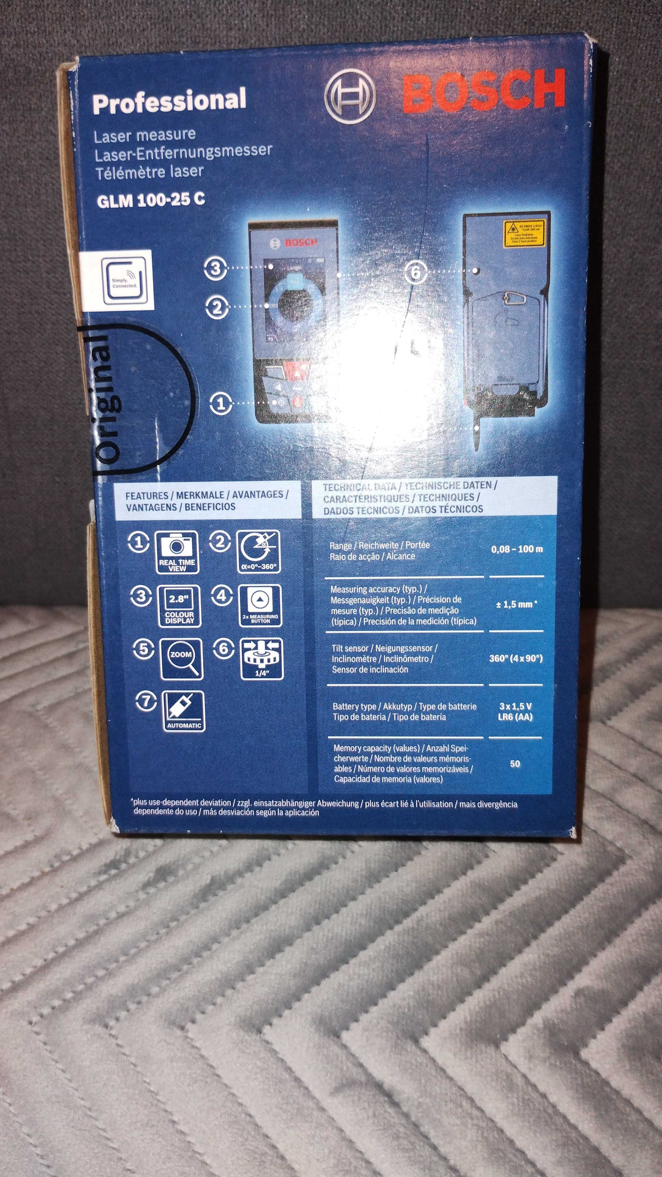 Dalmierz laserowy GLM 100-25C Professional Bluetooth BOSCH