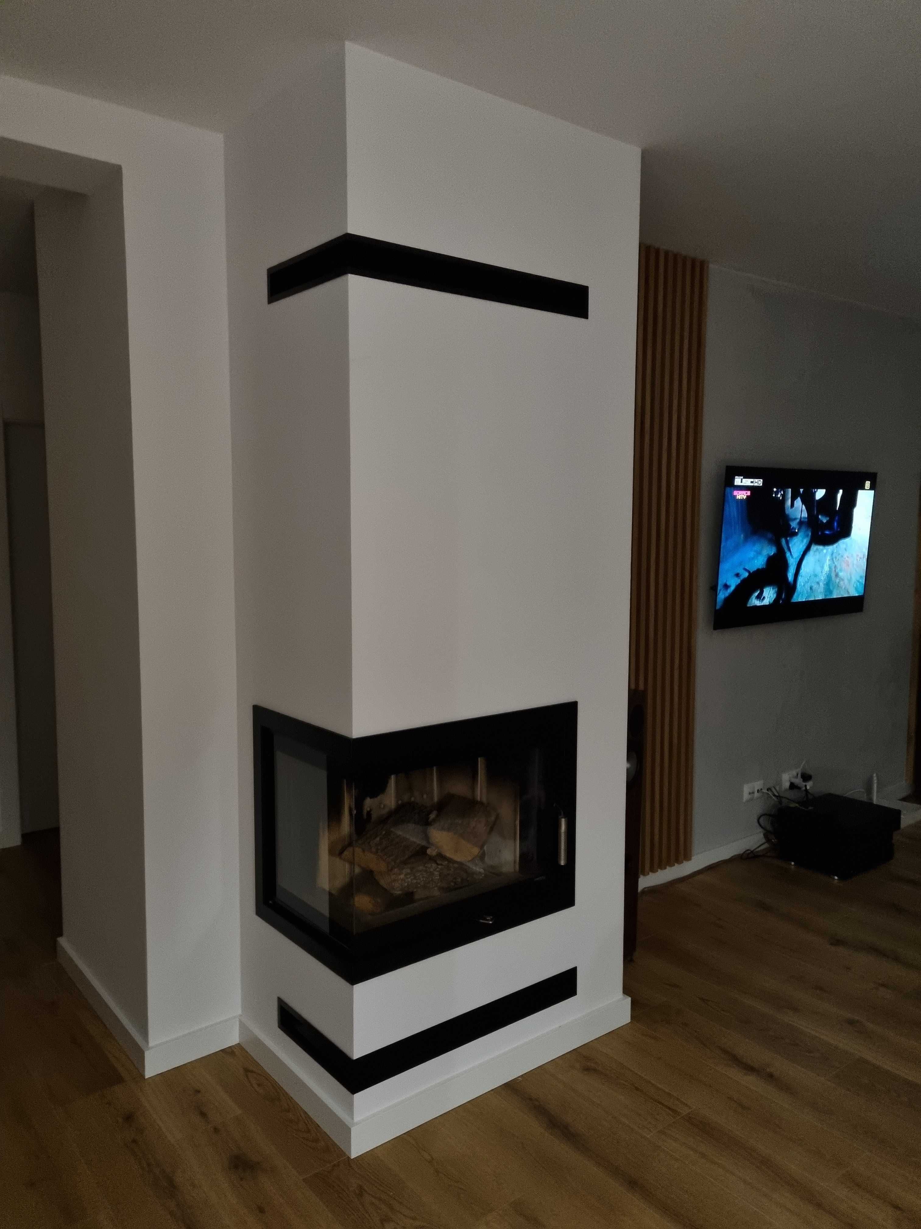 Kominek narożny z montażem Gwarancja Instalacja kominka Lublin
