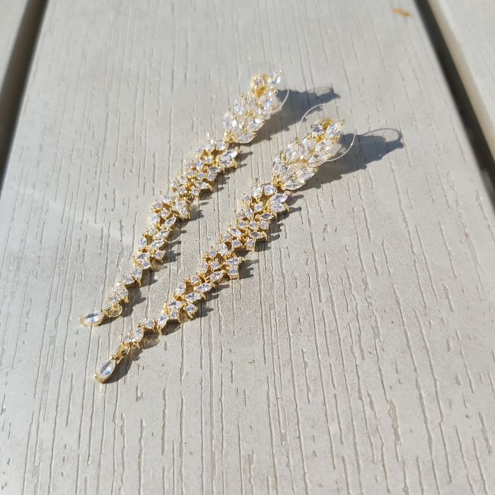 Kolczyki z kryształkami biżuteria ślubna prezent