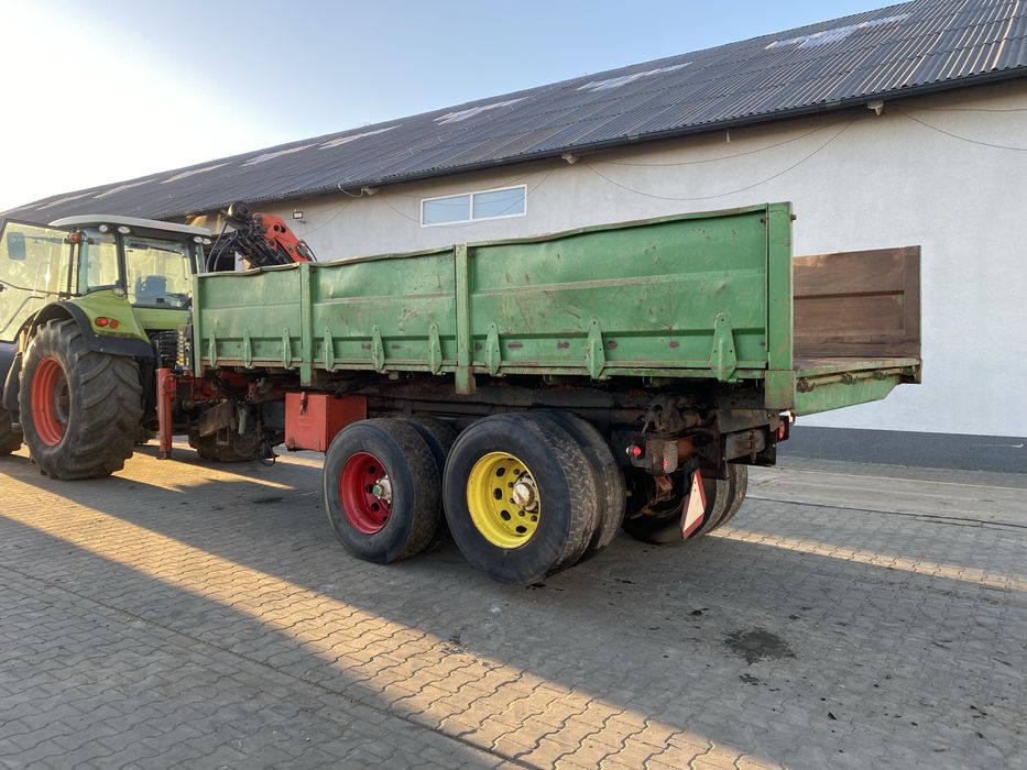 Przyczepa z HDS palfinger wywrotka z hamulcami