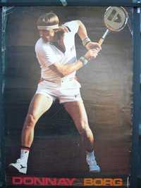 Poster de ténis anos 80 - - Bjorn Borg – Donnay – 68x46cm