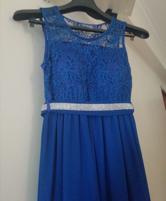 Vestido longo de cerimónia com cinto tamanho 38/40