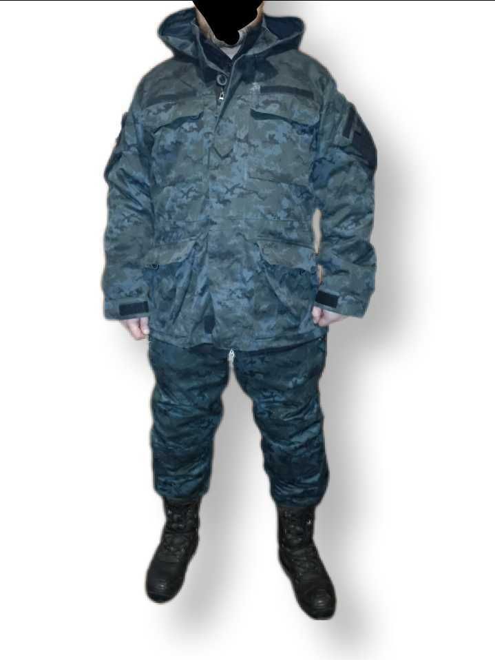 Демісезонний (зимовий) костюм НГУ, синьо-чорний піксель. Розмір: 52/6