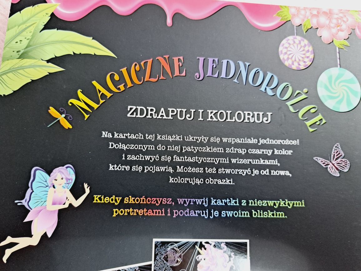 Nowe Magiczne jednorożce wydrapywanka i kolorowanka