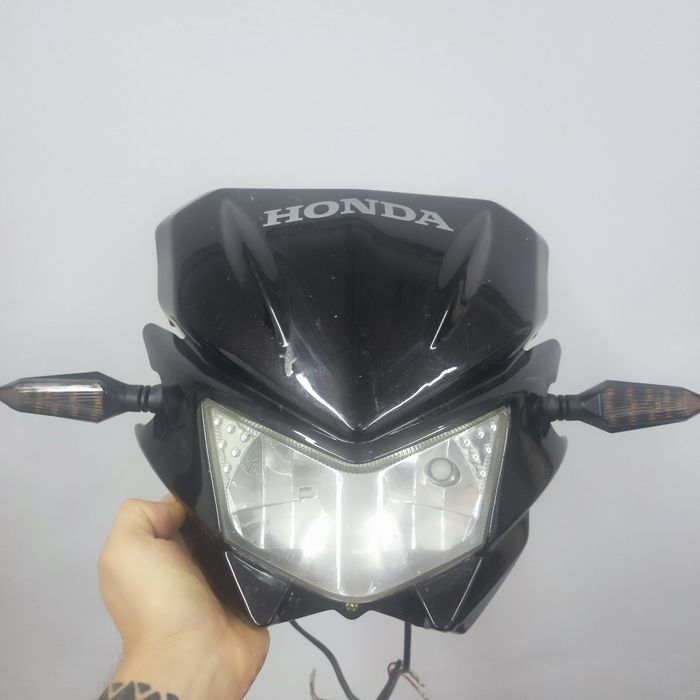 Lampa motocyklowa / czaszka + kierunkowskazy LED
