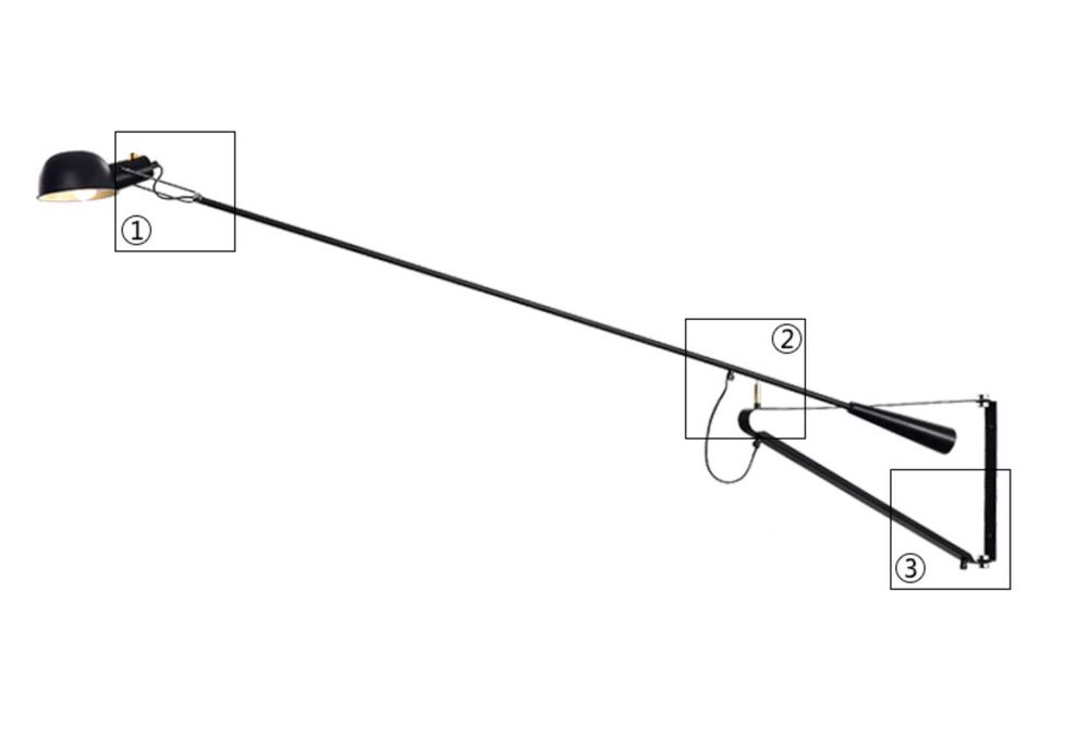 lampa kinkiet na wysięgniku FLOS 135 cm replika