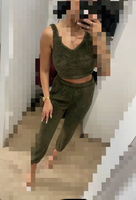 Piżama miś M ciemnozielona