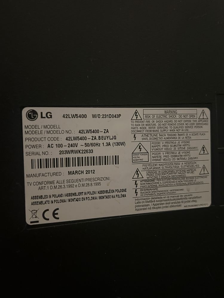 Telewizor lg 42LW5400