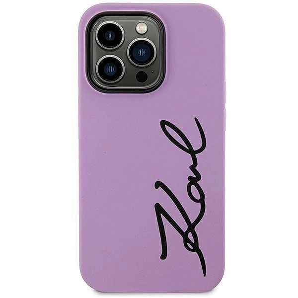 Etui Karl Lagerfeld Silicone Signature na iPhone 11 / Xr - purpurowe