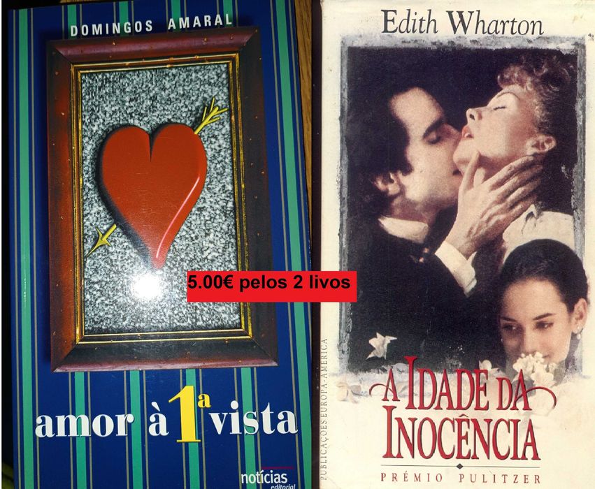 A idade da Inocência e Amor à 1ª Vista (2 livros)