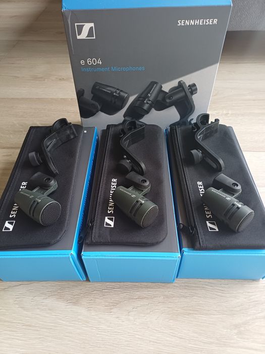 Mikrofony Sennheiser E604 komplet 3 sztuk