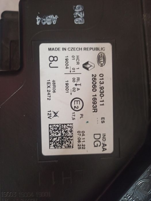 Óptica Renault Captur LE (Farol /Ótica)