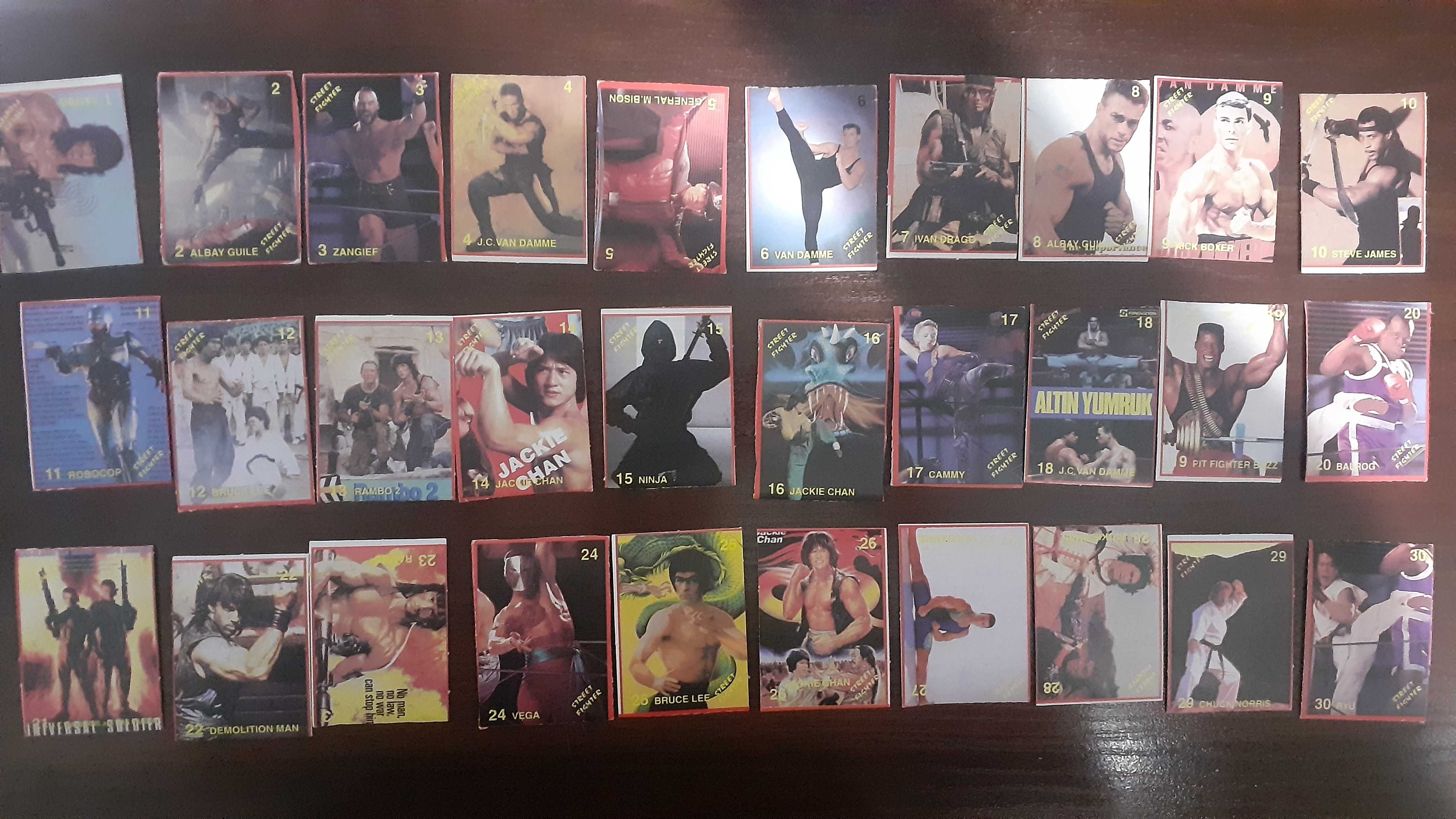 Street Fighter картонки 90х (60/60), Baywatch, Beverly Hills, та ін.