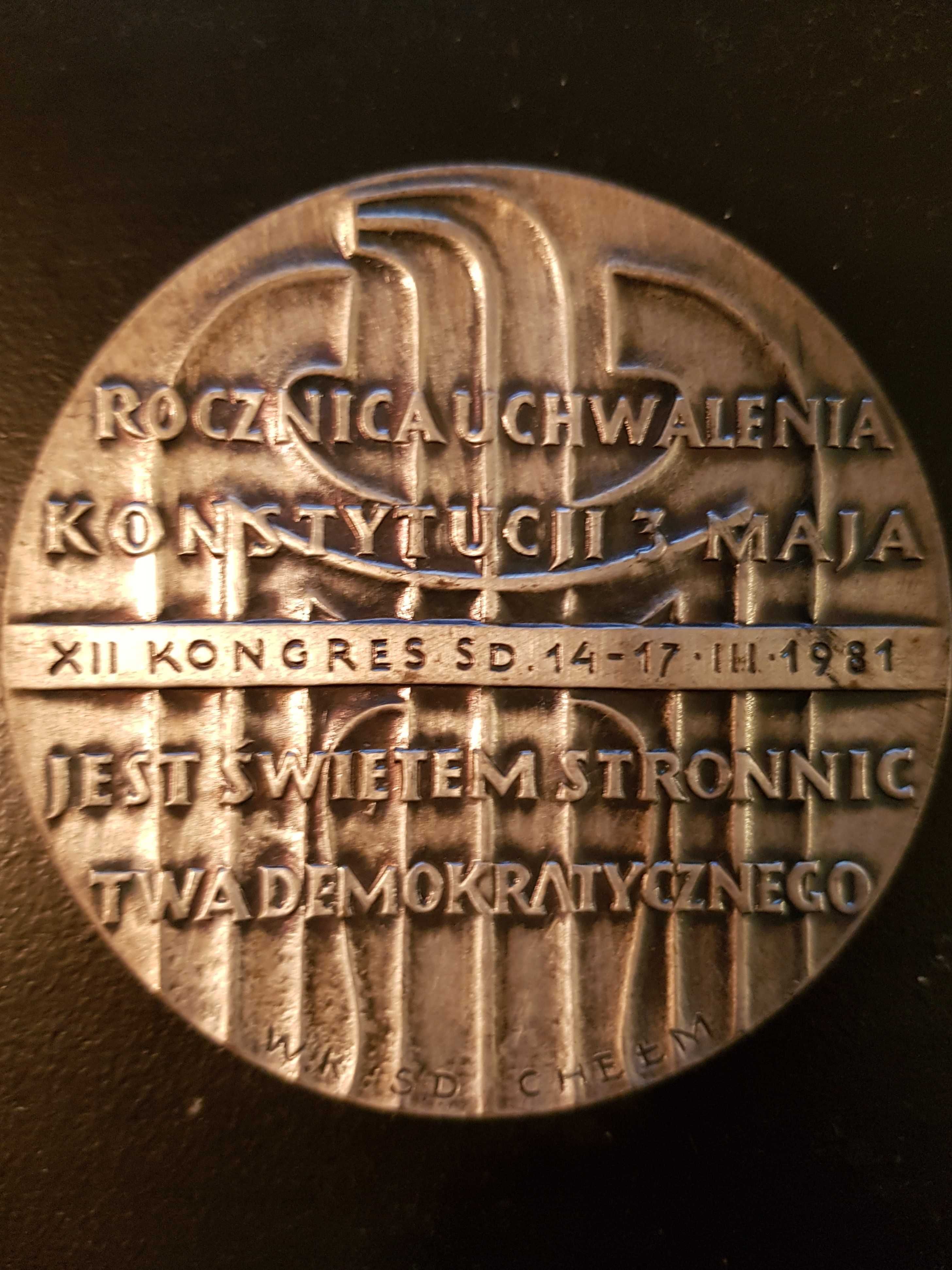 medal Rocznica Uchwalenia Konstytucji 3 maja Stronnictwo Demokratyczne