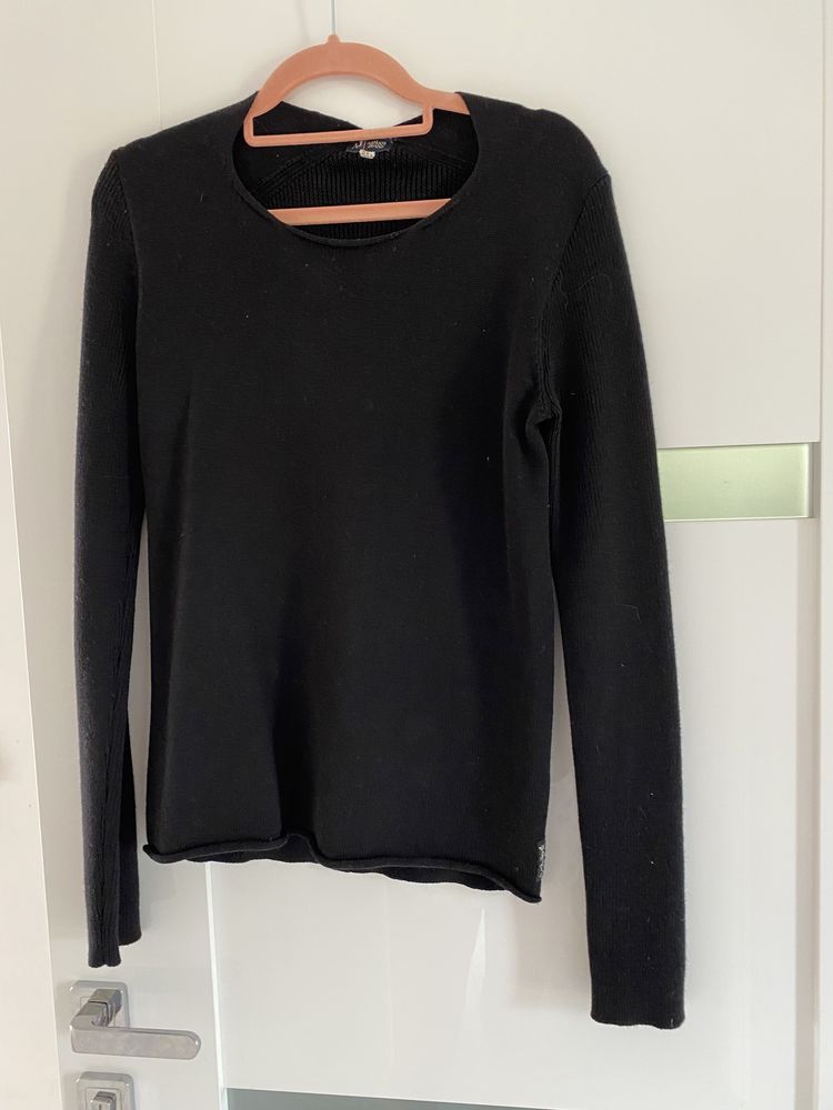 Armani 38 sweter wełna czarny Lana Vergine Wool