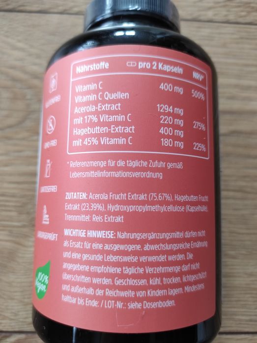 Naturalna Witamina C z acerolą