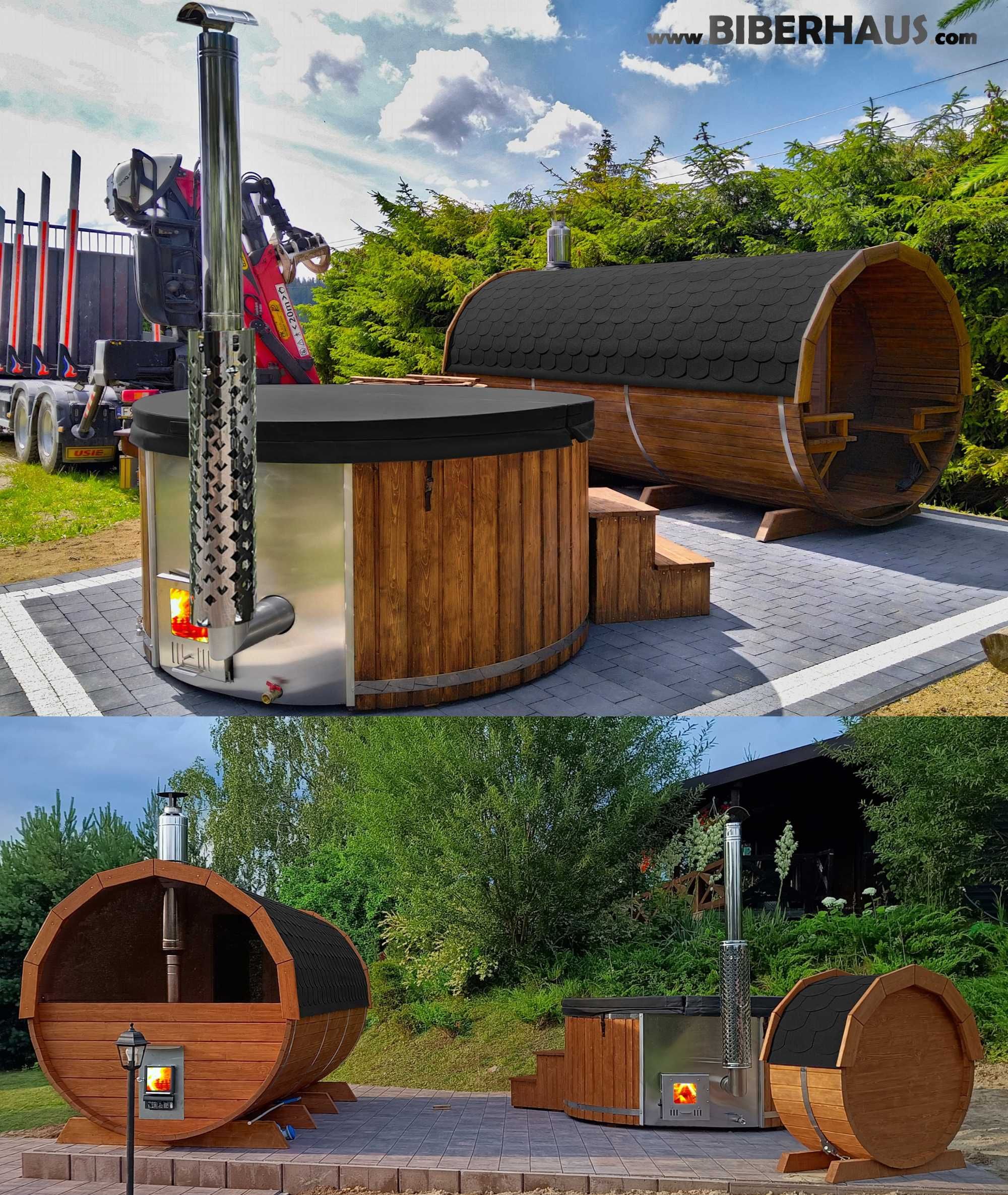 BALIA Ogrodowa Jacuzzi 200 cm PIEC WEWNĘTRZNY AKRYL -8 osobowe 18 DYSZ