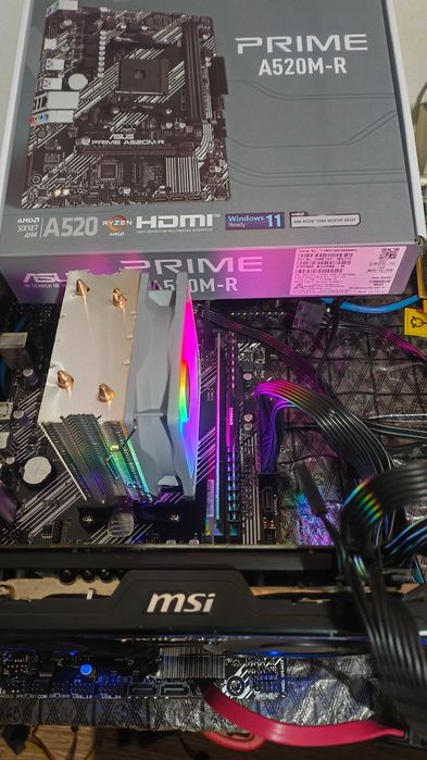 Комплект для збирання пк: Asus PRIME A520M-R\Ryzen 5 3600\Кулер