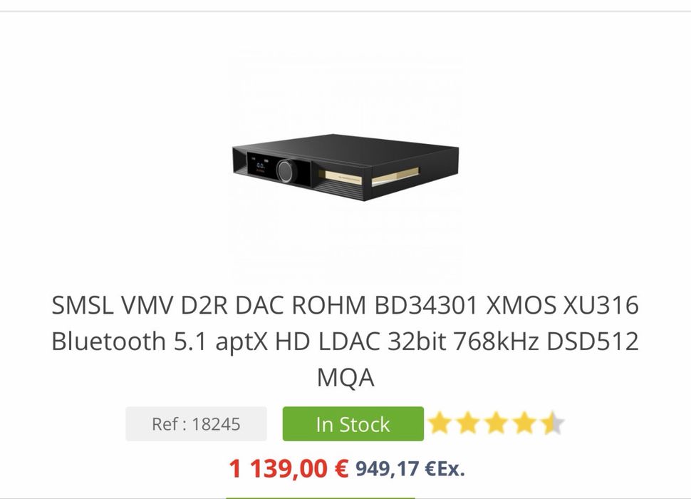 SMSL VMV D2R DAC Rohm chip