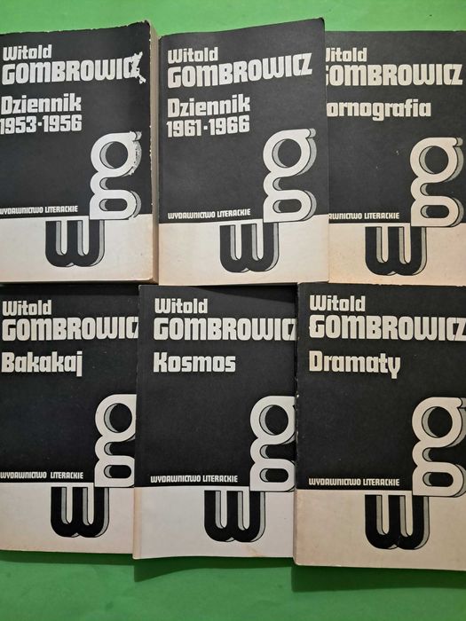 Gombrowicz Dzienniki ,Pornorafia , pakiet  6 książek