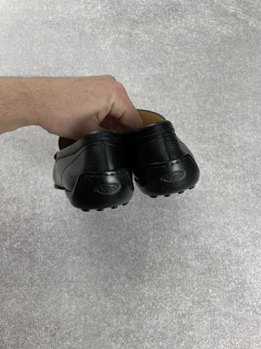 Tods black leather loafers men’s чоловічі туфлі лофери оригінал