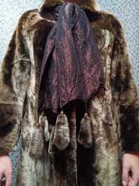 Мутоновое (натуральный мех)пальто 48-52 р