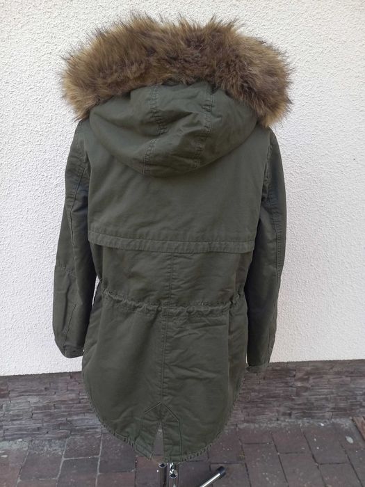 H&M Divided. Damska parka, khaki. Roz 42