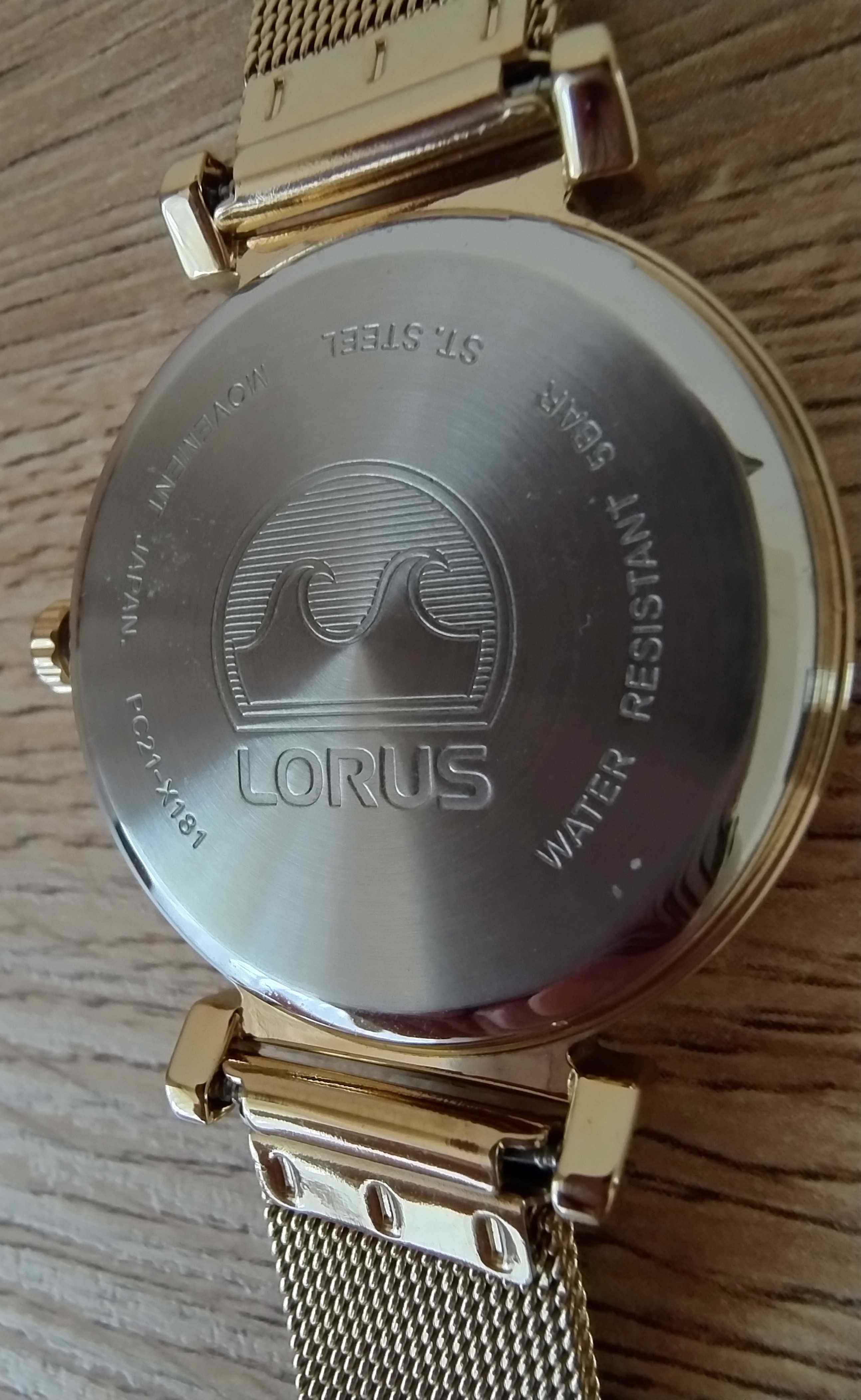 Zegarek Lorus RG208RX9, Złoty,bransoletka, koperta okrągła 32mm, 5ATM.
