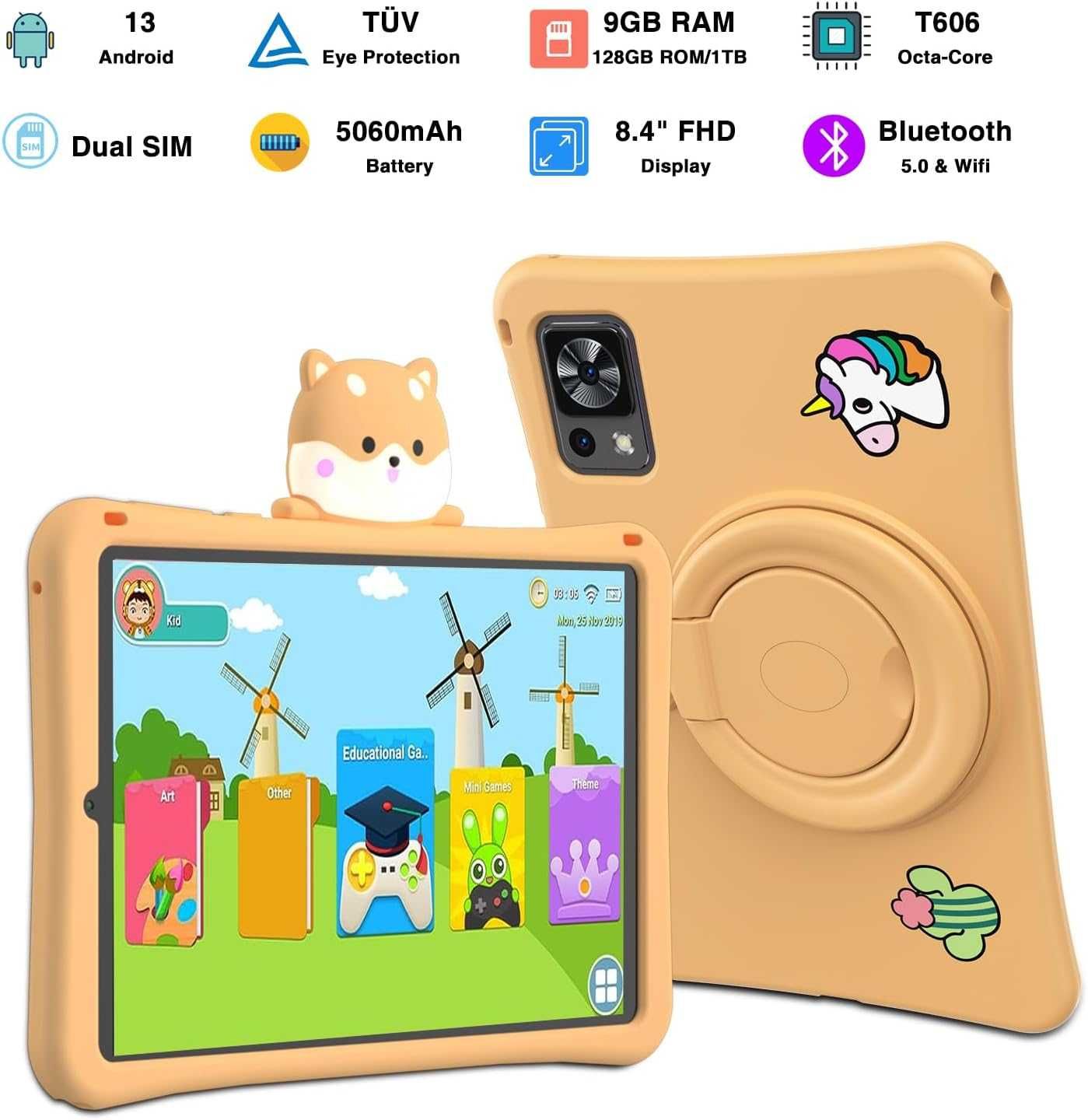 DOOGEE T20 Mini Kid Tablet 8.4" Android 13 9GB (4+5)/128GB capa EVA