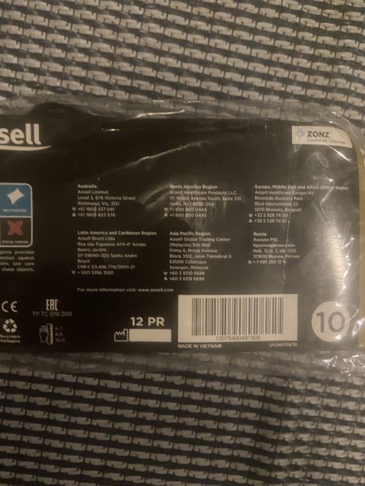 Rękawice robocze  10,11