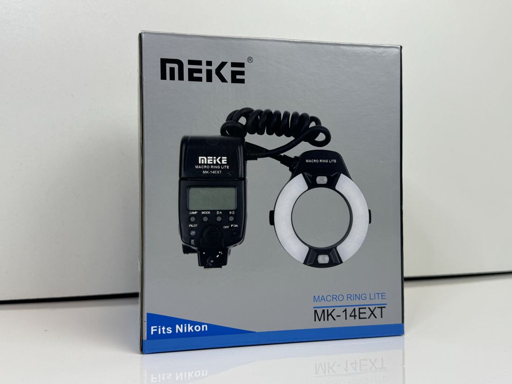 Новий Кільцевий макро спалах TTL Meike МК-14EXT fits Nikon