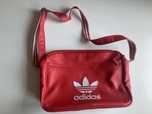 czerwona skórzana torba adidas limitowana treningowa  vintage 90s 00s
