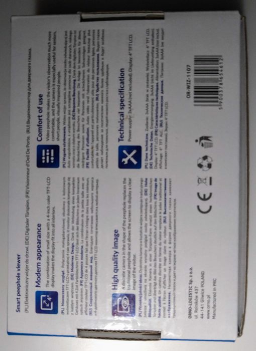 Elektroniczny wizjer LCD do drzwi  ORNO OR-WIZ-1107