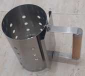 Assador grande em aço inox p/assar castanhas