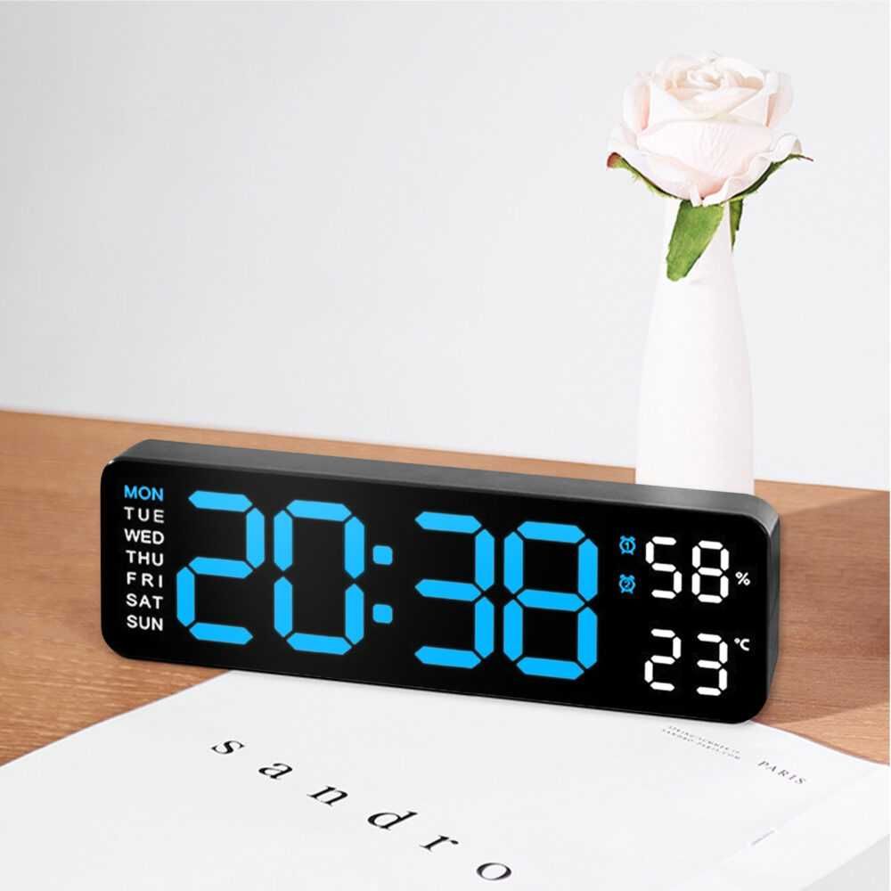 Nowoczesny budzik elektroniczny z podświetleniem LED