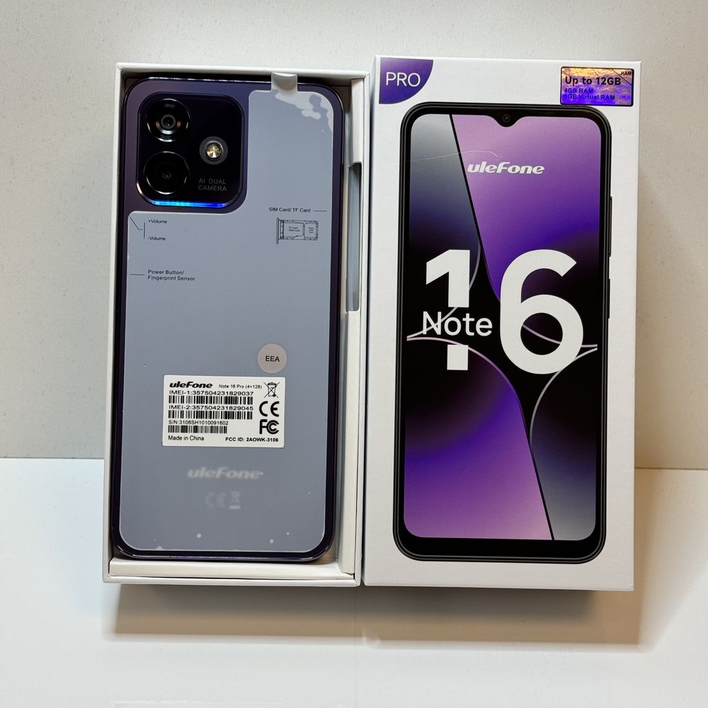 Новий телефон/смартфон Ulefone Note 16 Pro 4/128 Purple