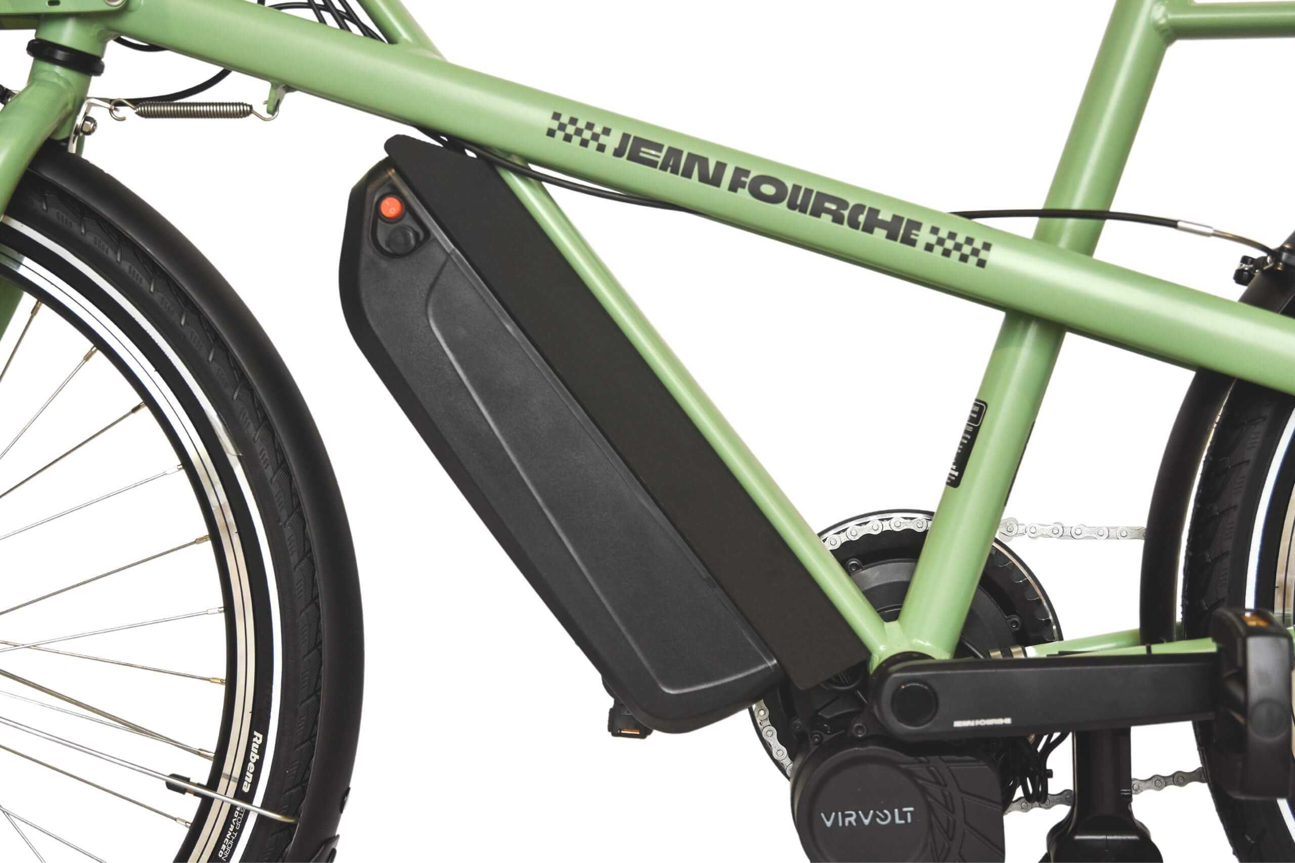 Bicicleta elétrica de carga compacta citadina, Jean Fourche, roda 24"