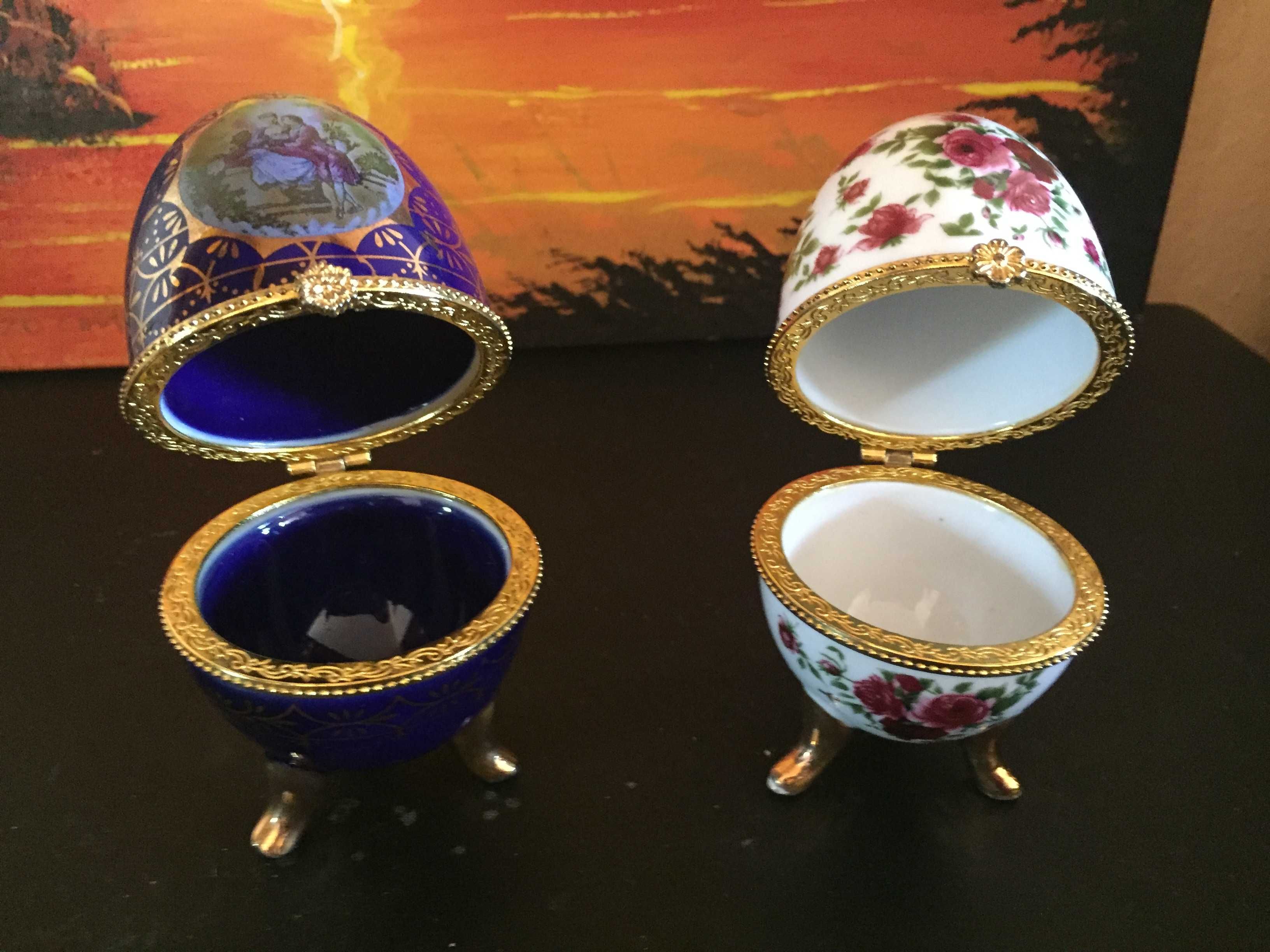 Conjunto de 2 ovos - imitação Fabergé