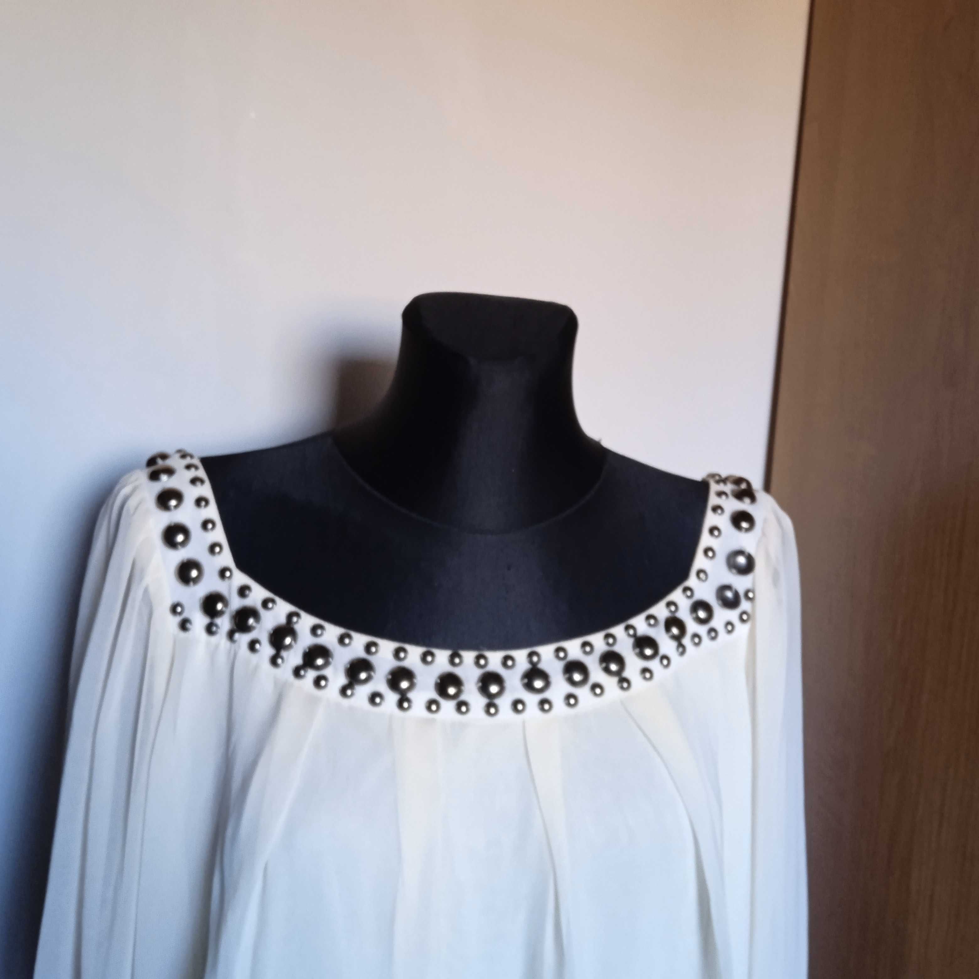 Luźna kremowa bluzka r. 50