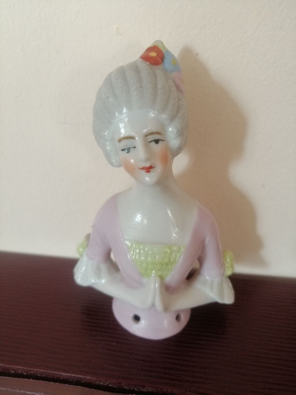 Laleczka popiersie porcelana vintage dama