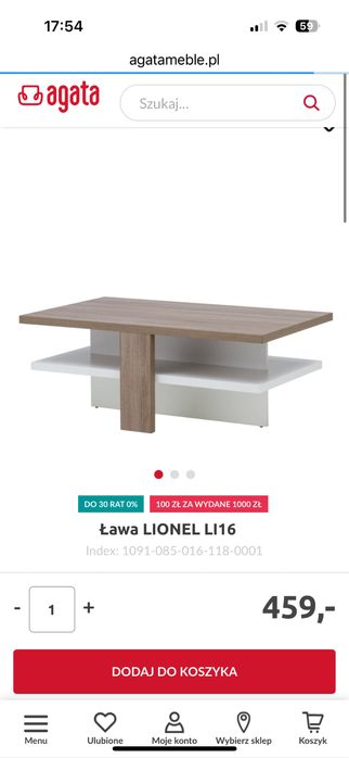 Ława stolik kawowy
