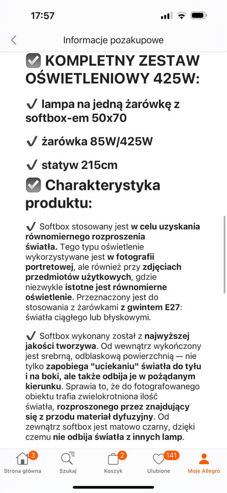 Zestaw żawówka z softboxem