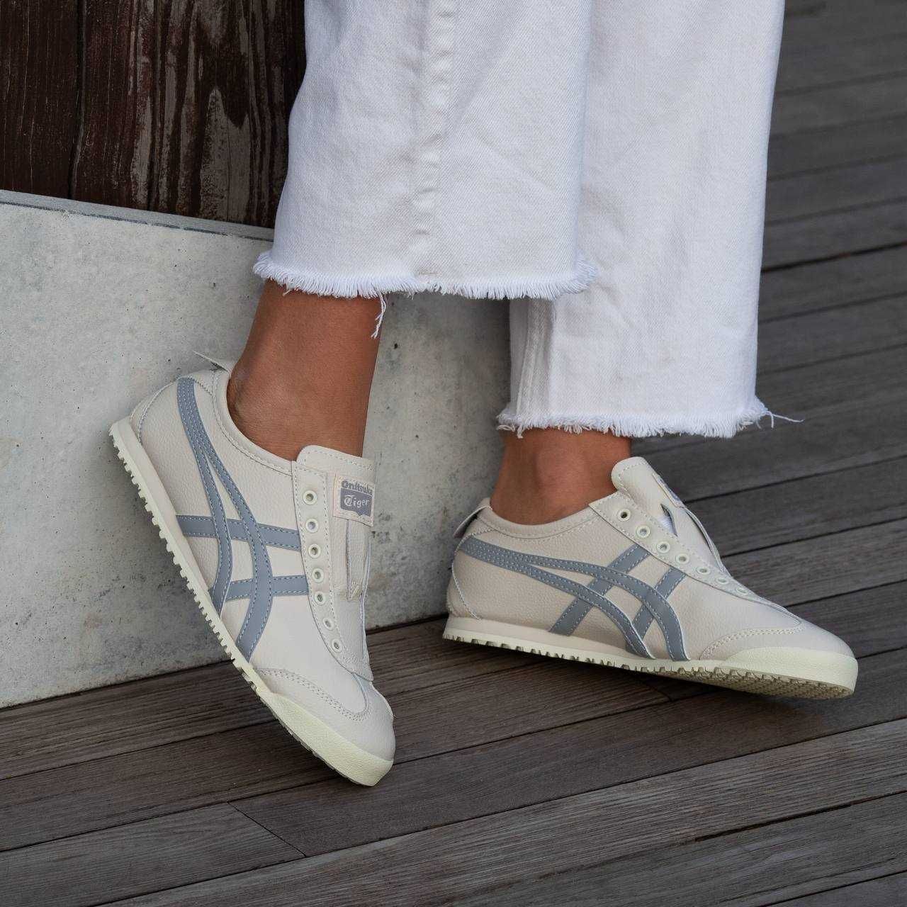 Asics Onitsuka Tiger Mexico 66 Slip-on Beige Blue 1 в 1 оригінал