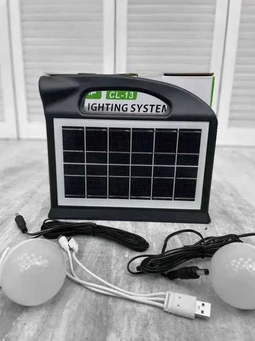 Зарядна станція Cclamp соняшна панель +2 лампочки+ліхтар+Power Bank