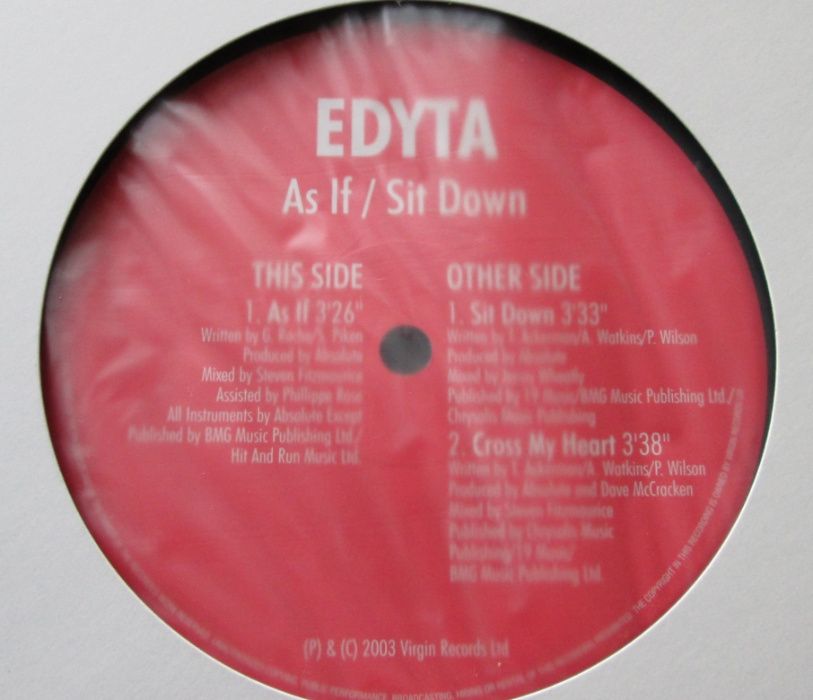Edyta Górniak|As If-Sit Down [vinyl 12"]